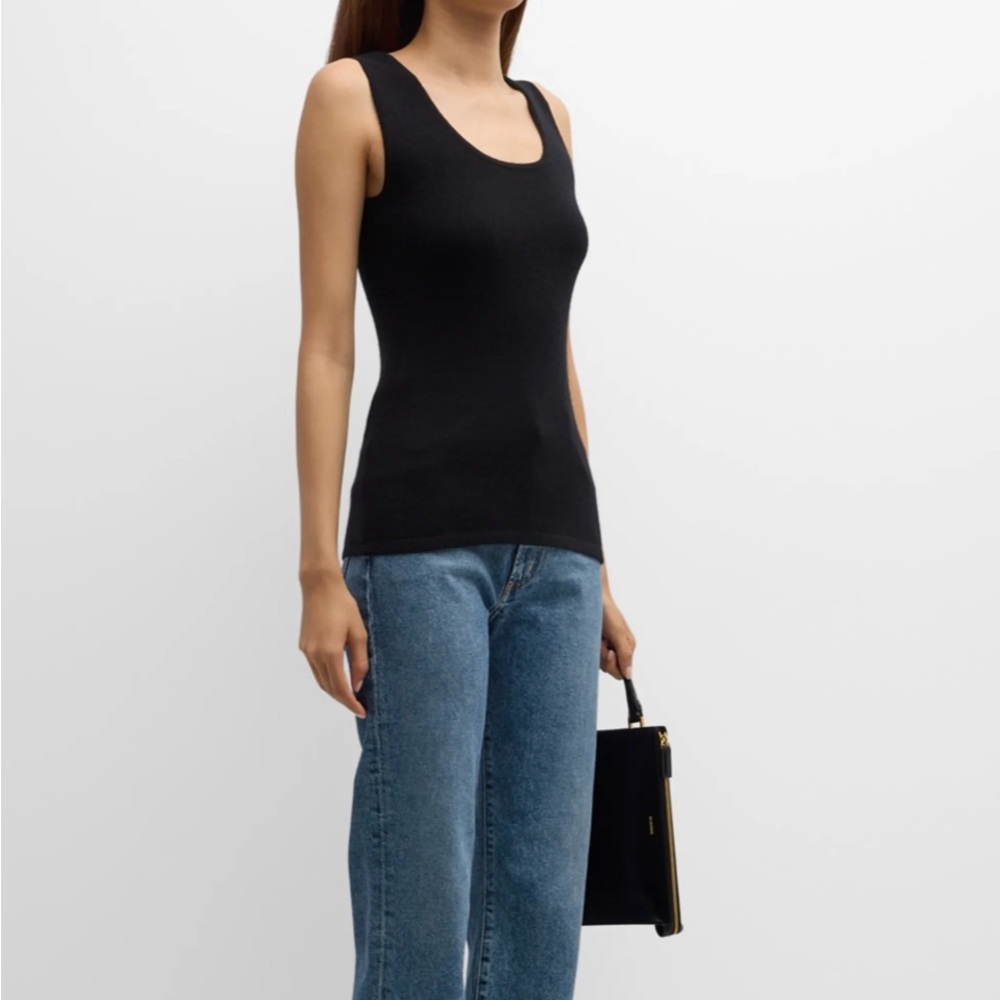 Neiman Marcus Cashmere Collection Basic Tank Top
